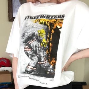 ‼️2 for $20‼️ White firefighters graphic tee